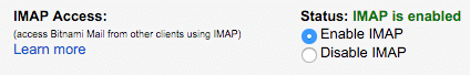 IMAP settings
