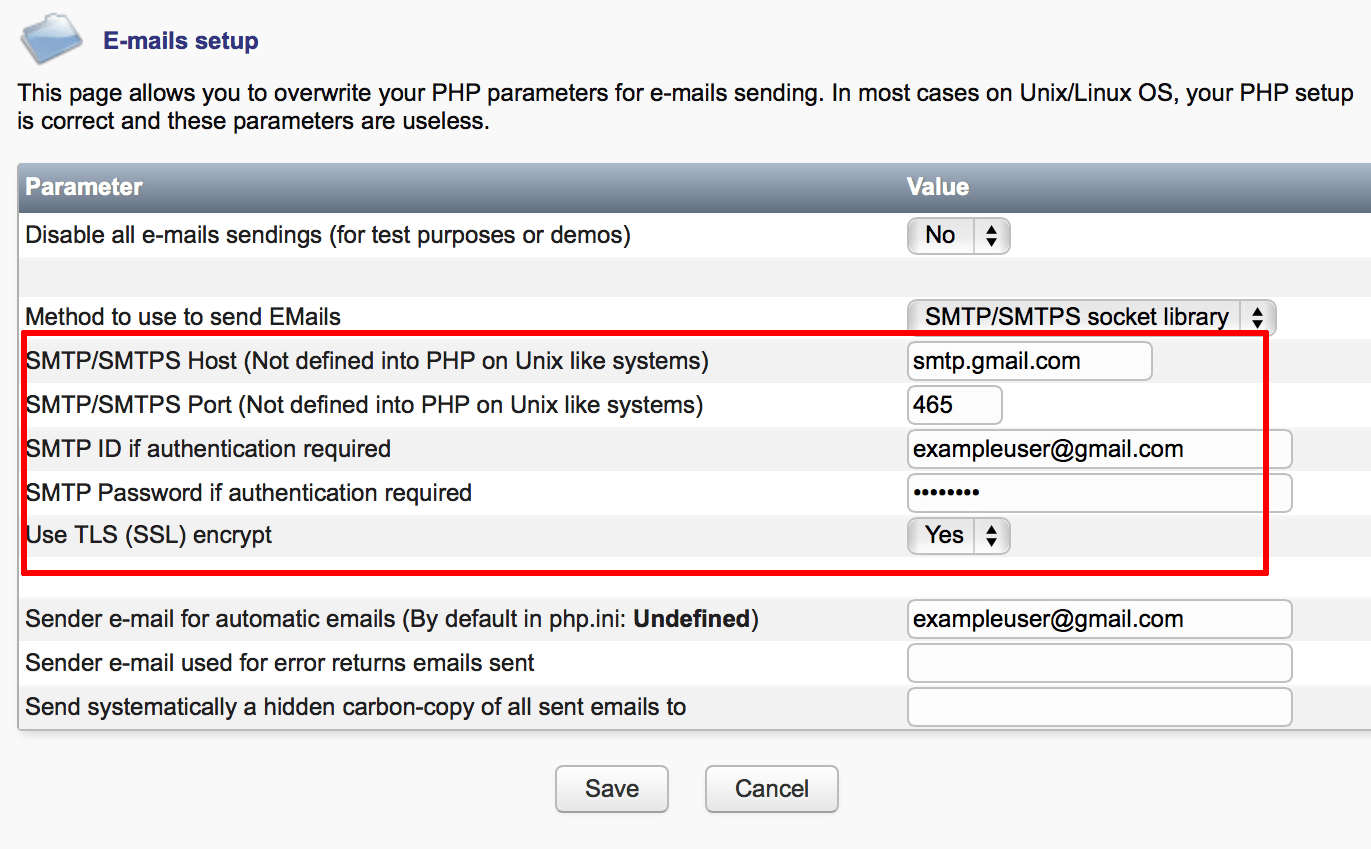 Php mail smtp