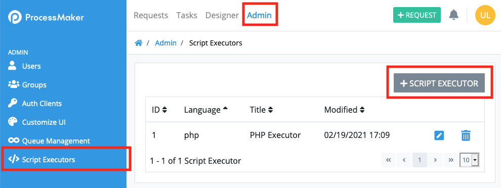 Use a ProcessMaker Script Executor to Securely Run a Script that