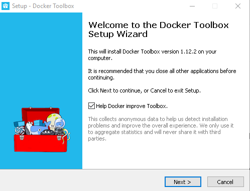 Docker Toolbox Setup Wizard