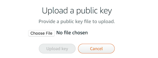 Upload a SSH Key Pair