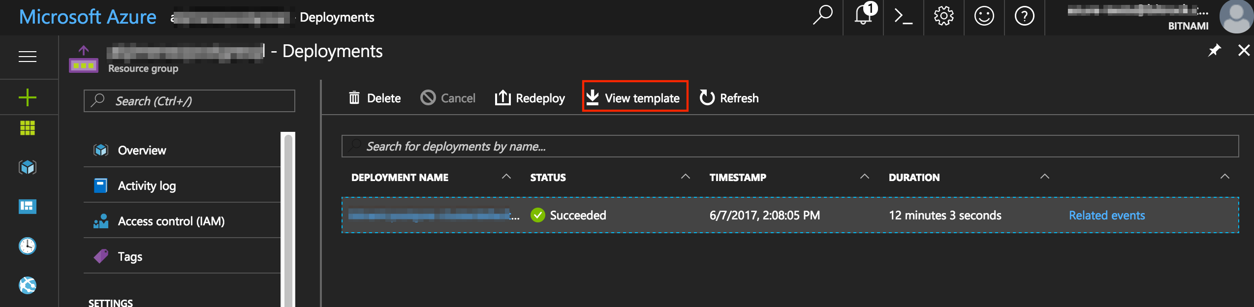Download the deployment template