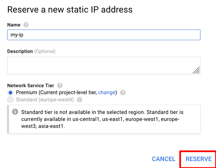 IP address label